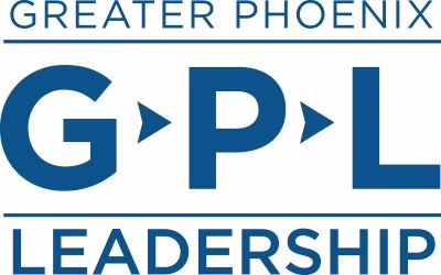 Greater Phoenix Leadership logo with the initials GPL in blue