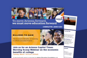 Arizona education eNewsletter, March 2023, highlights economic benefits of investing in education and upcoming webinar