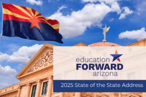 Education Explainer" text over money and graduation cap; Gov. Hobbs’ FY2026 Executive Education Budget details